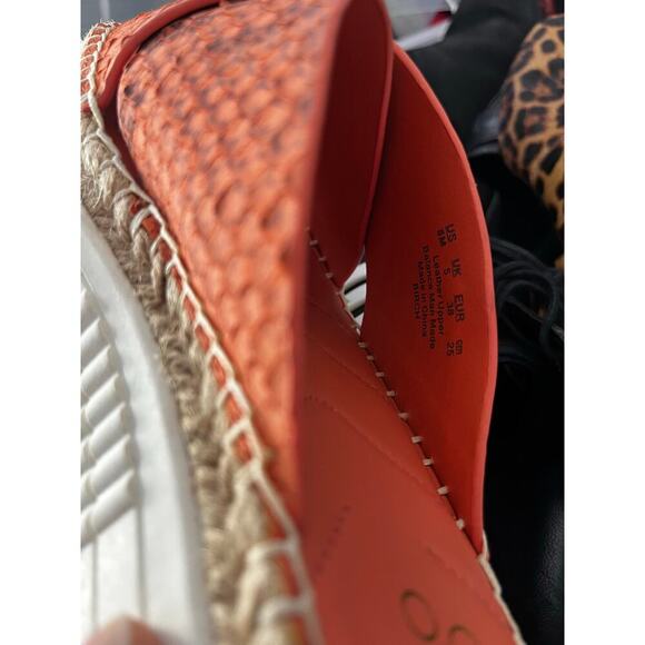 Franco Sarto Platform Sandals Birch Snakeskin Women’s Size 8M Salmon Color - Picture 8 of 8